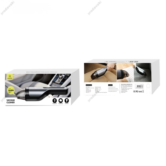 Портативний автомобільний пилосос USAMS US-ZB108 Mini Handheld Vacuum Cleaner Black