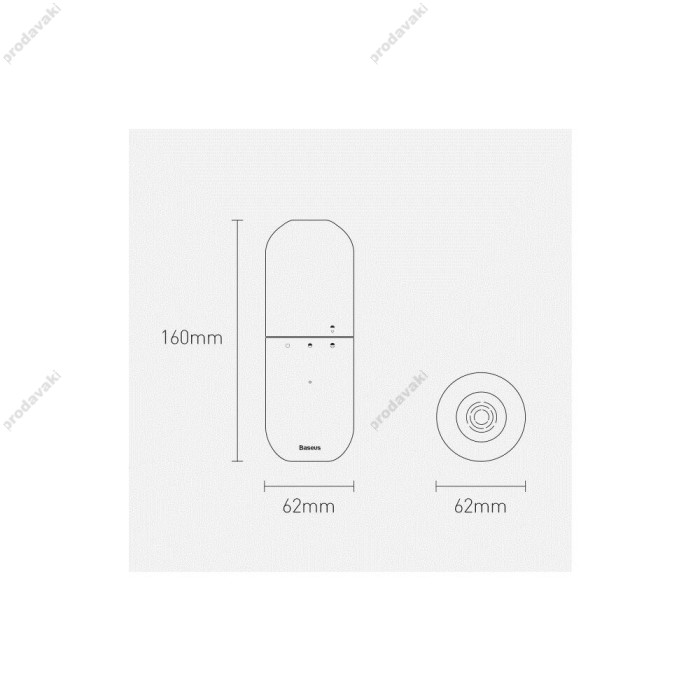 Портативний автомобільний пилосос Baseus C1 Capsule Vacuum Cleaner Black CRXCQC1-01