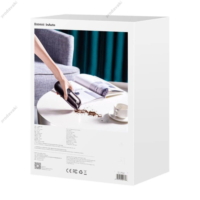 Портативний автомобільний пилосос Baseus C1 Capsule Vacuum Cleaner Black CRXCQC1-01