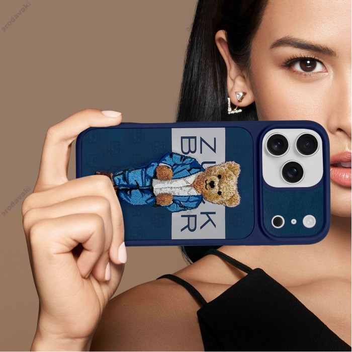 Чохол Zuck Bear Paris Gentleman Leather Case iPhone 17 Pro Business Suit
