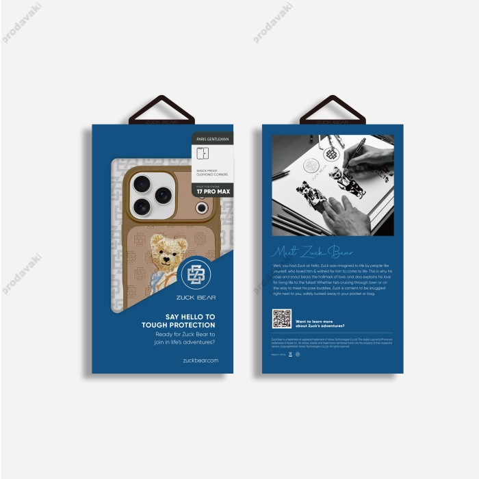 Чохол Zuck Bear Paris Gentleman Leather Case iPhone 17 Pro Max Shoulder Bag
