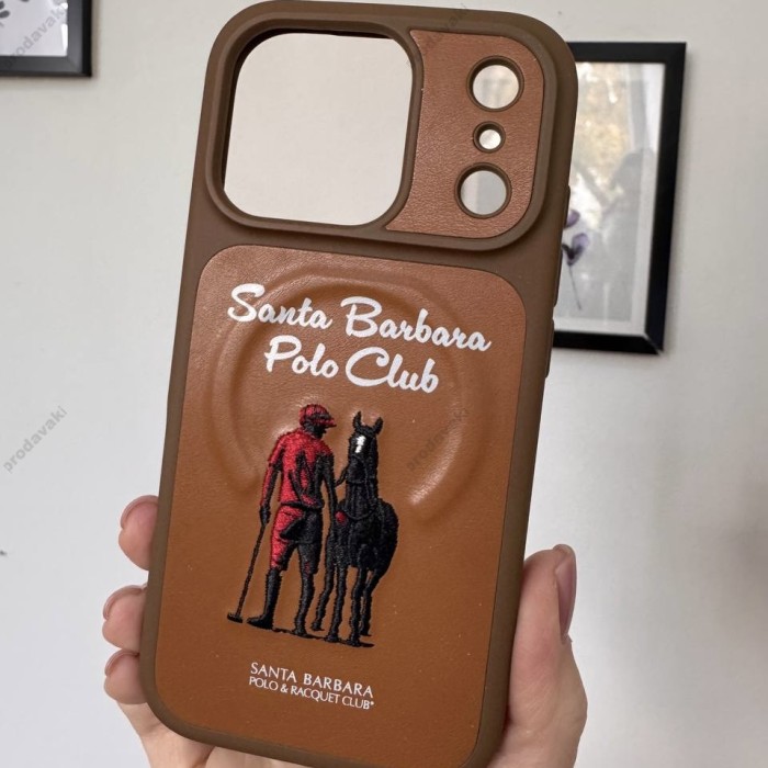 Чохол Polo Santa Barbara & Racquet Club QUESTA MagSafe iPhone 18 Pro Brown