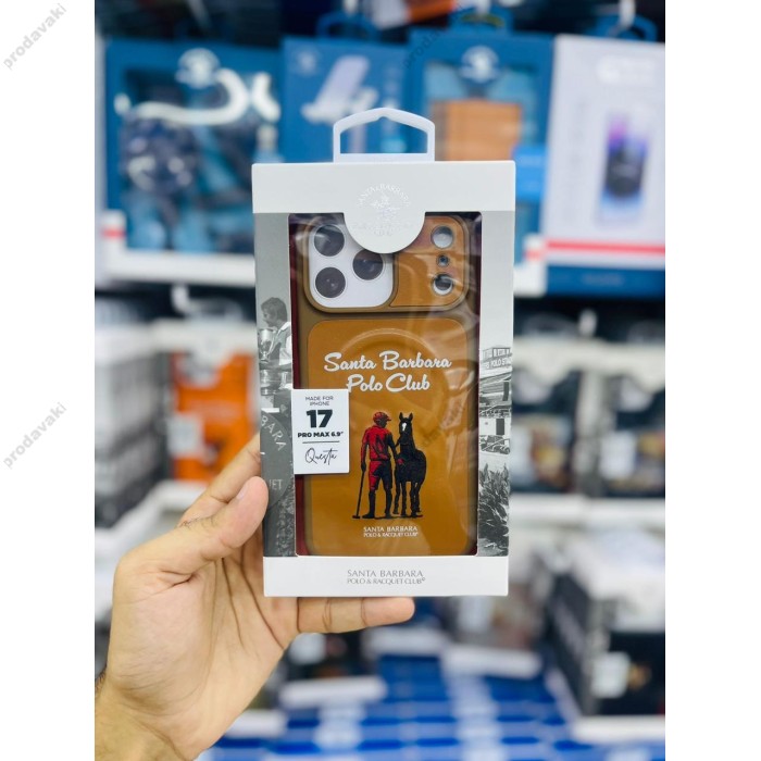 Чохол Polo Santa Barbara & Racquet Club QUESTA MagSafe iPhone 18 Pro Brown