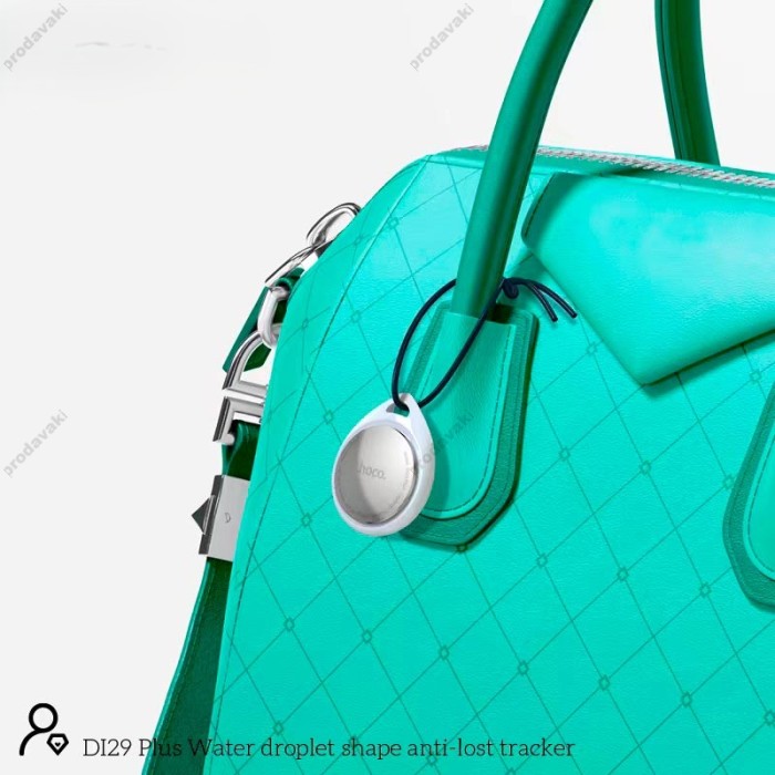 Пошуковий трекер HOCO DI29 Plus Water droplet shape anti-lost tracker IOS White
