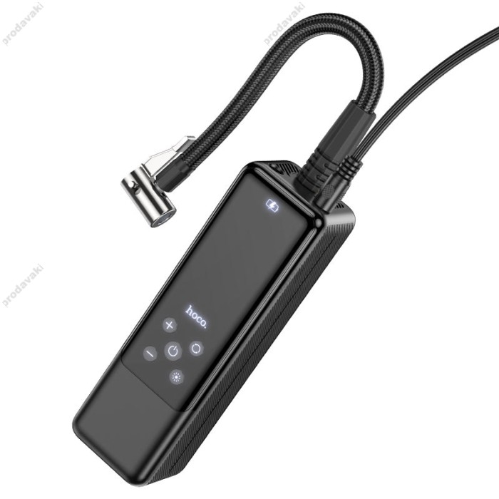 Автомобільний компресор насос Hoco ZP5 May smart air pump Black