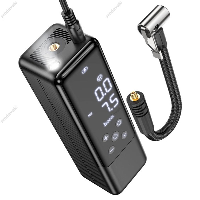 Автомобільний компресор насос Hoco ZP5 May smart air pump Black