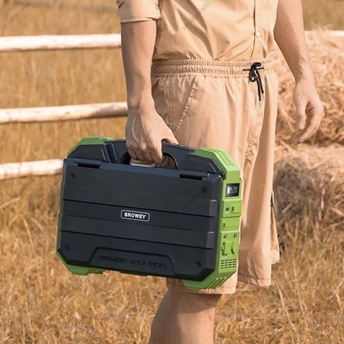 Портативна електростанція Browey Solar Panel 22w PN-600 EU Version AC/DC 2USB/Type-C 600W Green
