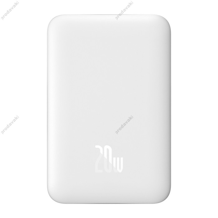 Повербанк портативний акумулятор Power Bank Baseus Magnetic Mini Air MagSafe магнітний 20W 10000 mAh White
