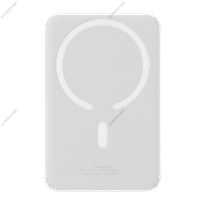 Повербанк портативний акумулятор Power Bank Baseus Magnetic Mini Air MagSafe магнітний 20W 10000 mAh White