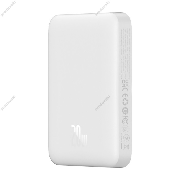 Повербанк портативний акумулятор Power Bank Baseus Magnetic Mini Air MagSafe магнітний 20W 10000 mAh White