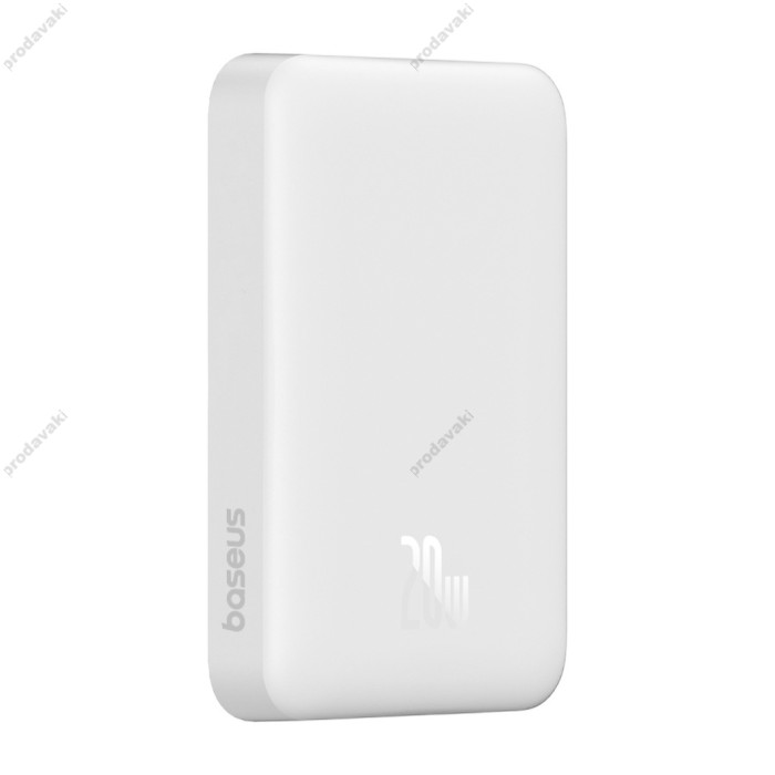 Повербанк портативний акумулятор Power Bank Baseus Magnetic Mini Air MagSafe магнітний 20W 10000 mAh White
