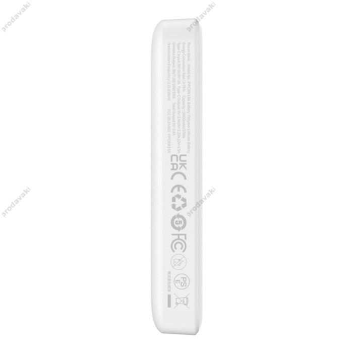 Повербанк портативний акумулятор Power Bank Baseus Magnetic Mini Air MagSafe магнітний 20W 10000 mAh White