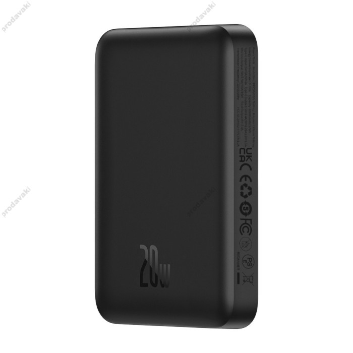 Повербанк портативний акумулятор Power bank Baseus Magnetic Mini Air MagSafe магнітний 20W 10000 mAh Black