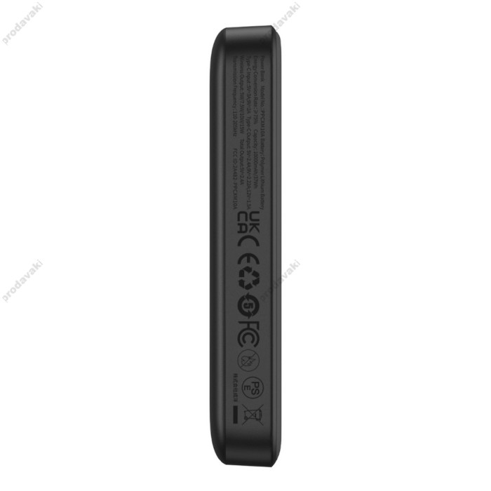 Повербанк портативний акумулятор Power bank Baseus Magnetic Mini Air MagSafe магнітний 20W 10000 mAh Black
