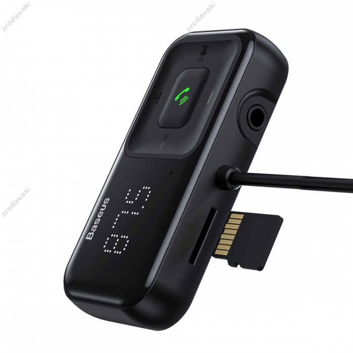FM - трансмітер Baseus S-16 Wireless MP3 Car Charger AUX, MP3, TF-card Black (CCTM-E01)