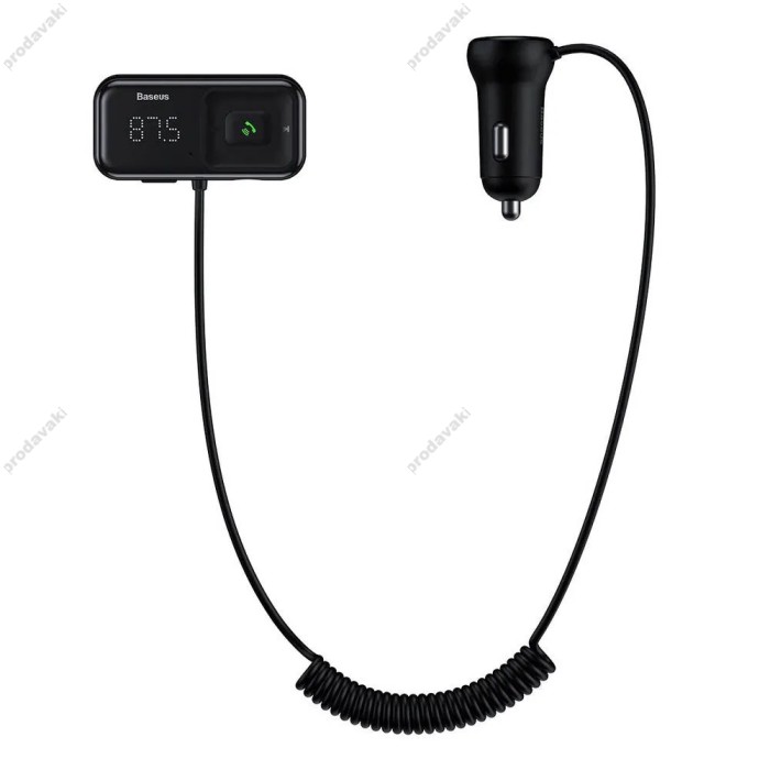 FM - трансмітер Baseus S-16 Wireless MP3 Car Charger AUX, MP3, TF-card Black (CCTM-E01)