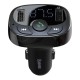 FM - трансмітер Baseus S-09A T-typed Bluetooth MP3 Car Charger Black (CCTM-01)