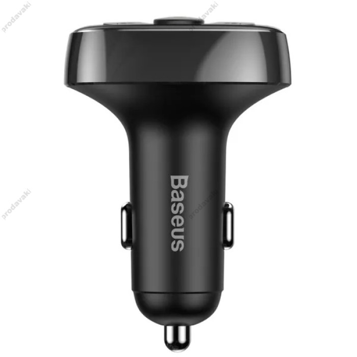 FM - трансмітер Baseus S-09A T-typed Bluetooth MP3 Car Charger Black (CCTM-01)