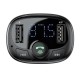 FM - трансмітер Baseus S-09A T-typed Bluetooth MP3 Car Charger Black (CCTM-01)