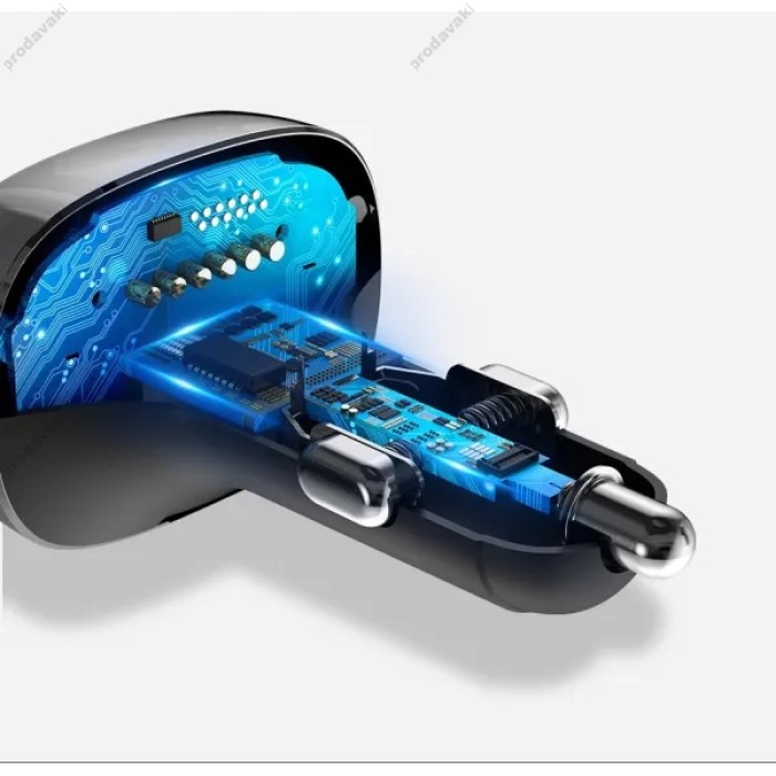 FM - трансмітер Baseus S-09A T-typed Bluetooth MP3 Car Charger Black (CCTM-01)