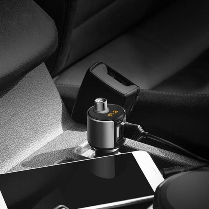 FM - трансмітер HOCO E19 Smart with Bluetooth Black