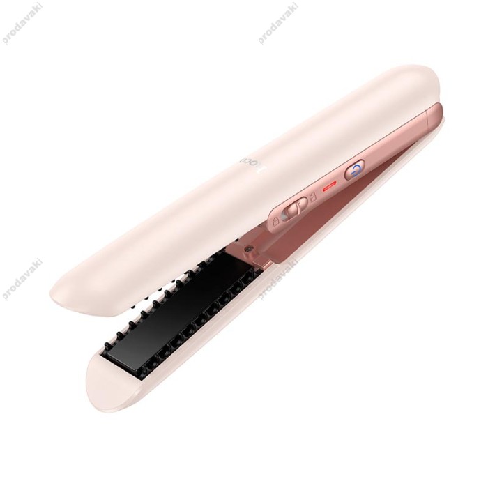Бездротова плойка для волосся Hoco HP46 Explicit electric hair straightener Pink