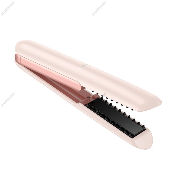 Бездротова плойка для волосся Hoco HP46 Explicit electric hair straightener Pink