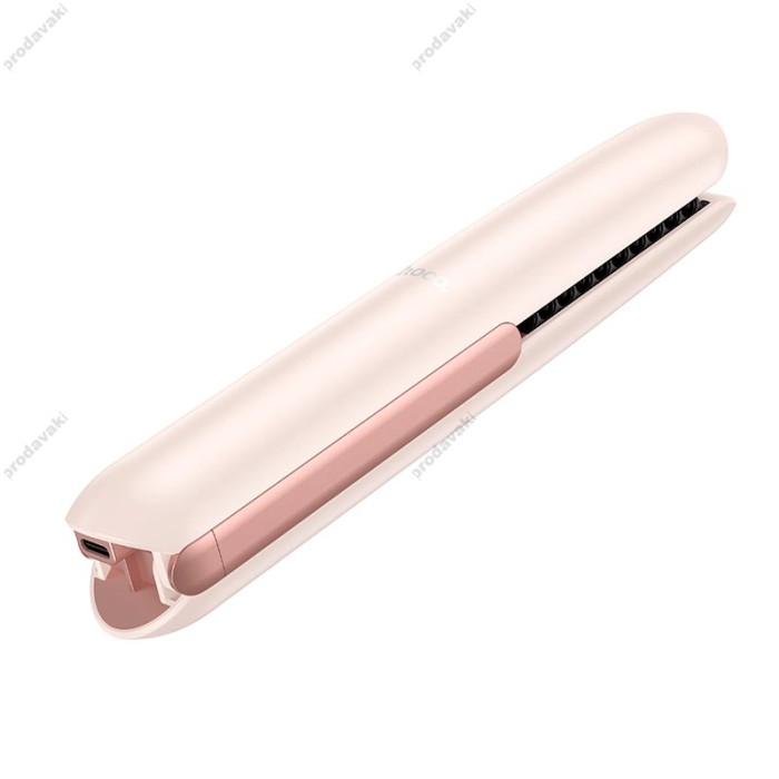Бездротова плойка для волосся Hoco HP46 Explicit electric hair straightener Pink