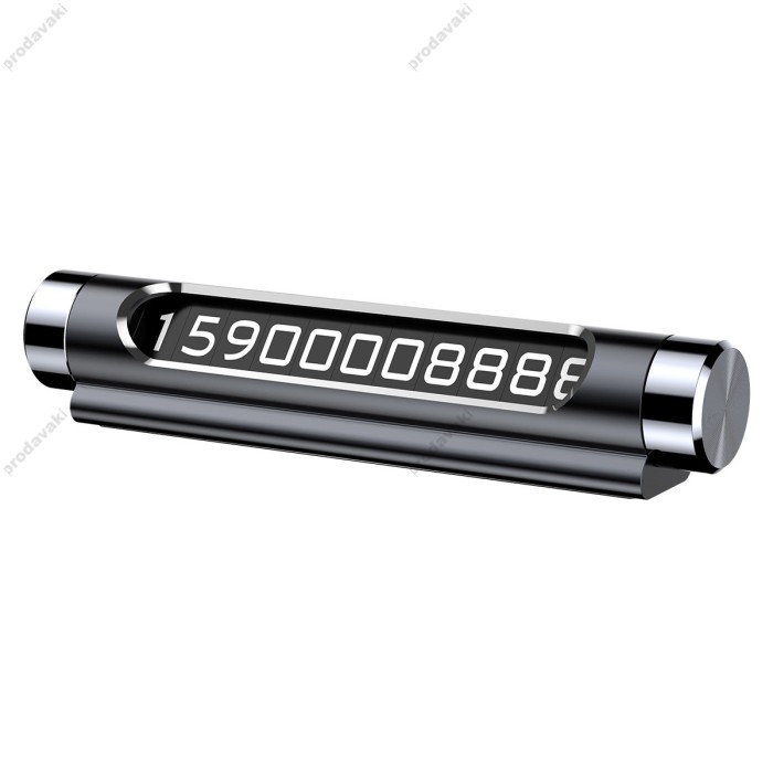 Автовізитка тимчасова карта паркування BASEUS Metal Temporary Parking number Card Black (ACNUM-01)