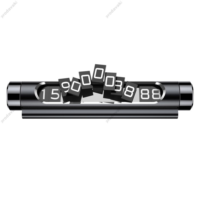 Автовізитка тимчасова карта паркування BASEUS Metal Temporary Parking number Card Black (ACNUM-01)