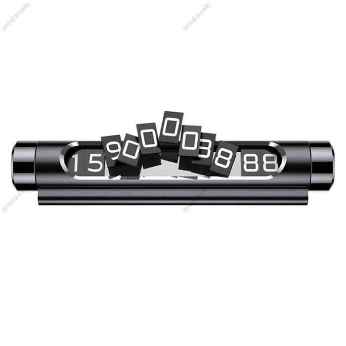 Автовізитка тимчасова карта паркування BASEUS Metal Temporary Number Plate (dual-number version) (ACNUM-C01)