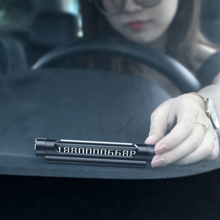 Автовізитка тимчасова карта паркування BASEUS Metal Temporary Number Plate (dual-number version) (ACNUM-C01)