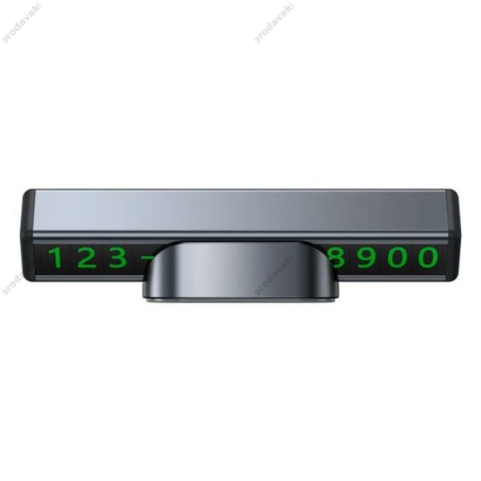 Автовізитка тимчасова карта паркування Baseus Square Bar Temporary Parking Number Plate Black CNFT000001