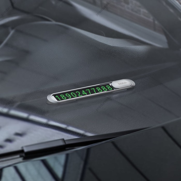 Автовізитка тимчасова карта паркування Hoco PH41 Promise metal hidden stop sign Silver