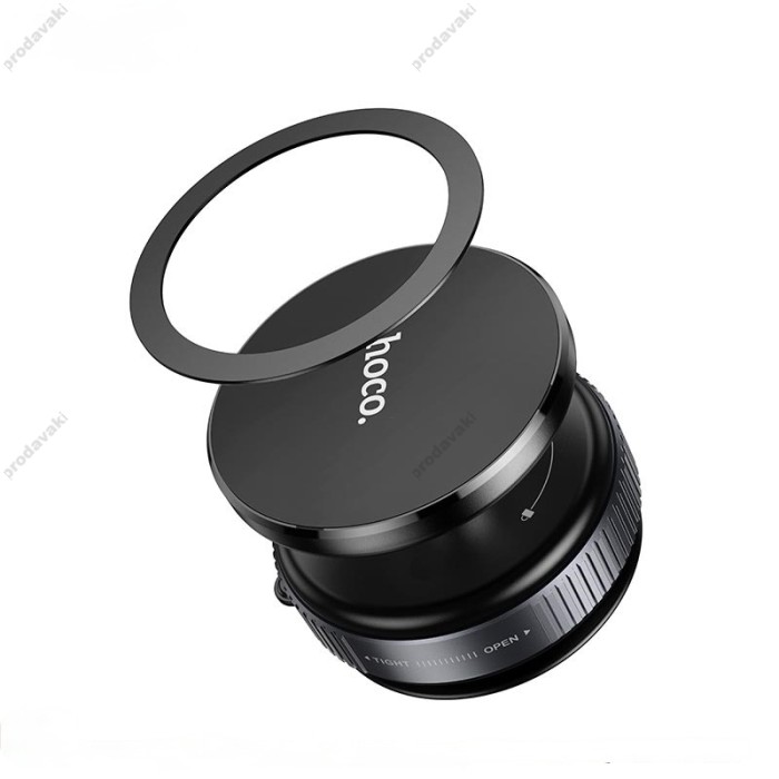 Автомобільний тримач Hoco DCA62 Cool vacuum adsorption magnetic mobile phone holder Black