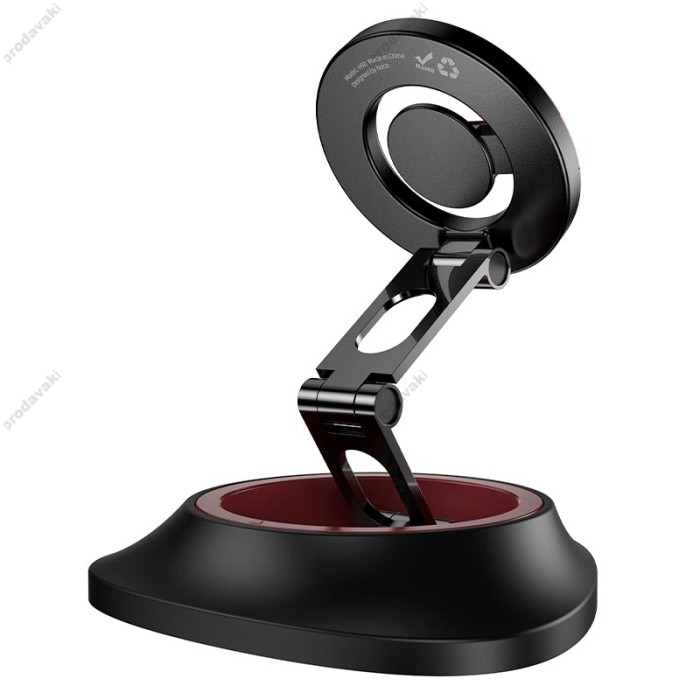 Автомобільний тримач Hoco H90 Tower folding ring magnetic car holder (dashboard) Black
