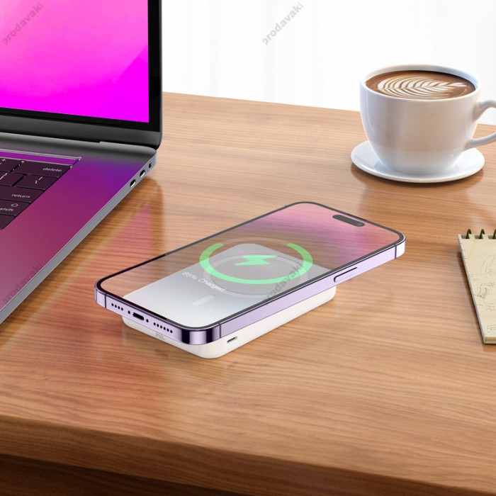 Повербанк портативний акумулятор Power bank Hoco J109 Easy PD20W MagSafe fast charging 5000 mAh White