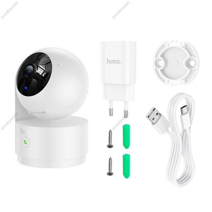 Камера відеоспостереження Hoco D8 Indoor PTZ HD camera 3MP 1296p 2.4G White