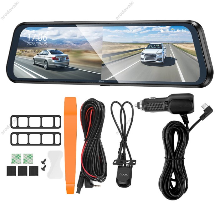 Відеореєстратор HOCO DV16 streaming media driving recorder (dual-channel with rear camera) 1080p Black