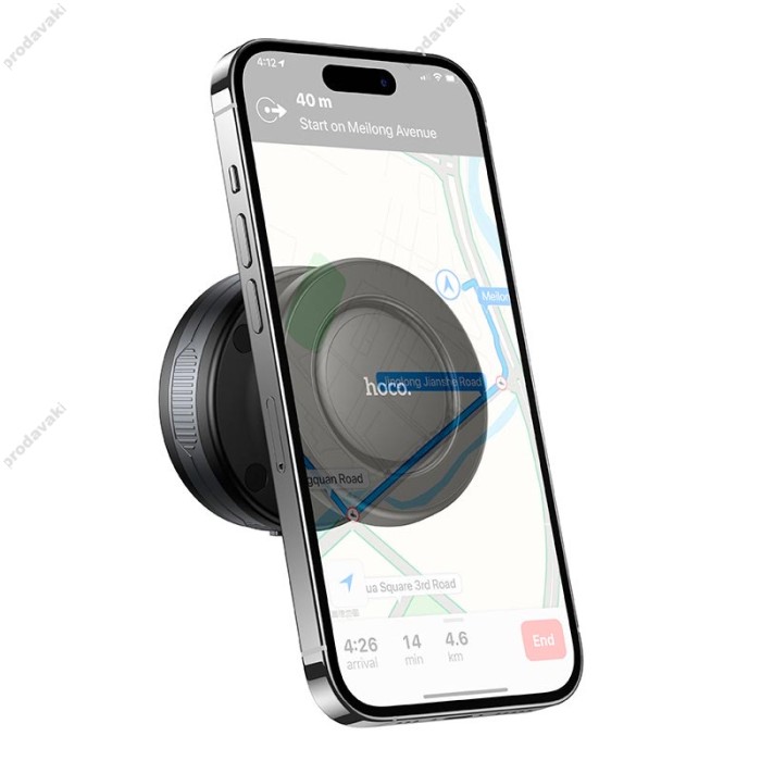 Автомобільний тримач Hoco H87 Dragon electric suction cup magnetic holder Black