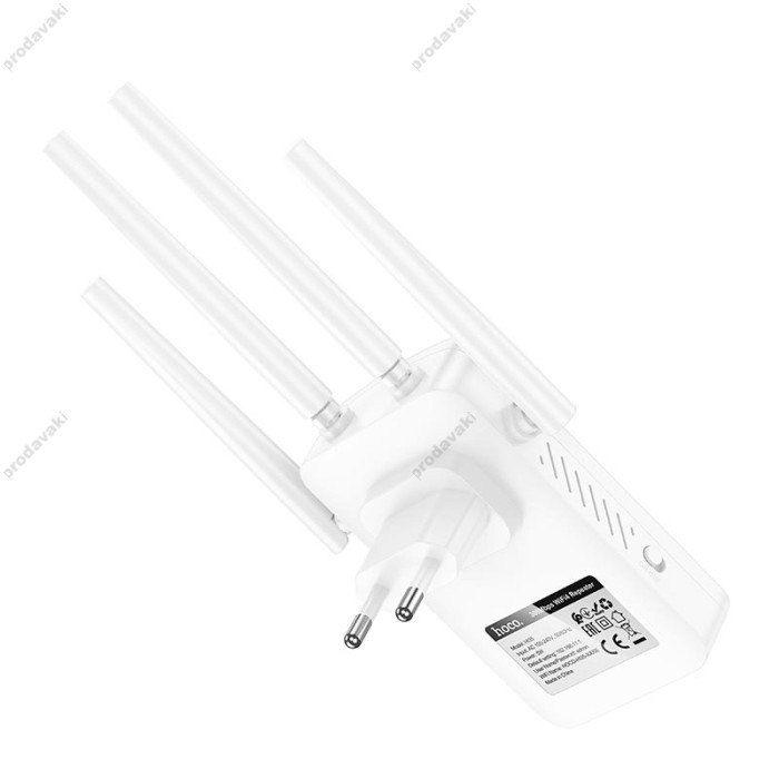 WIFI підсилювач ретранслятор репітер Hoco HI35 WIFI Repeater WiFi4 300Mbs White