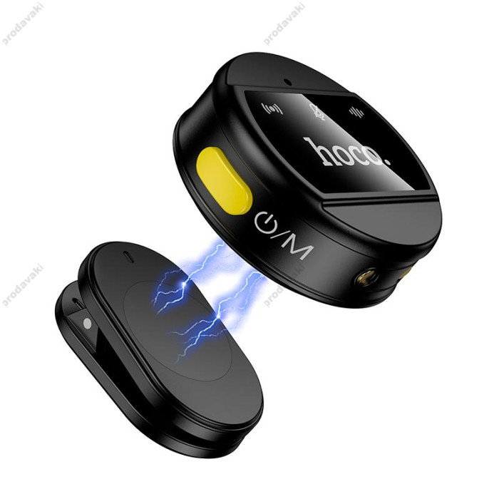 Бездротовий мікрофон Hoco L22 Bright 2-in-1 Lightning / Type-C Black