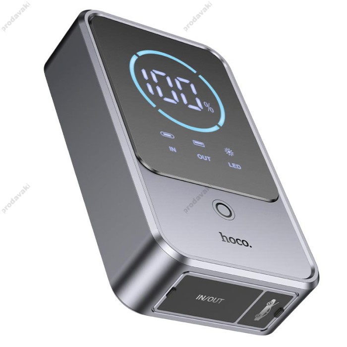 Пусковий зарядний пристрій бустер Hoco QS7 Source smart emergency Car JAMP піковий 800A 10000 mAh Grey
