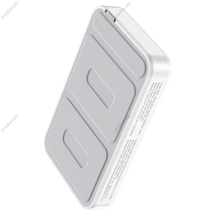 Повербанк портативний акумулятор Power bank Hoco Q10 Transparent discovery MagSafe магнітний 20W 5000 mAh White