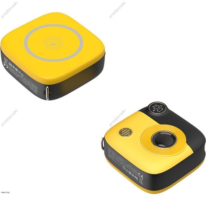 Повербанк портативний акумулятор Power bank XO PR223 MagSafe магнітний 10000 mAh Чорно-жовтий