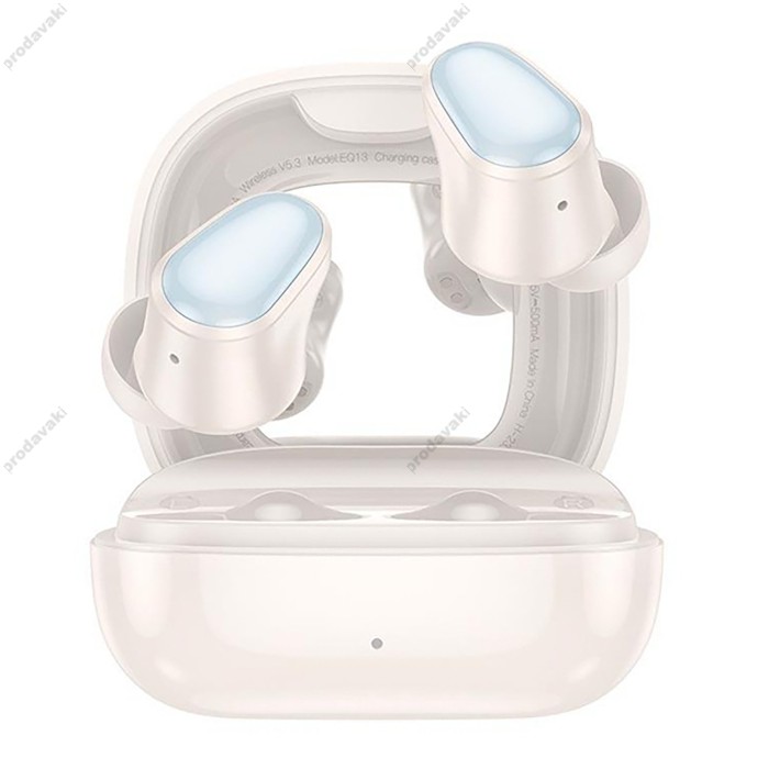 Бездротові Bluetooth навушники Hoco EQ13 Fun true wireless BT 5.3 Milky White
