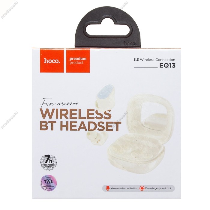 Бездротові Bluetooth навушники Hoco EQ13 Fun true wireless BT 5.3 Milky White