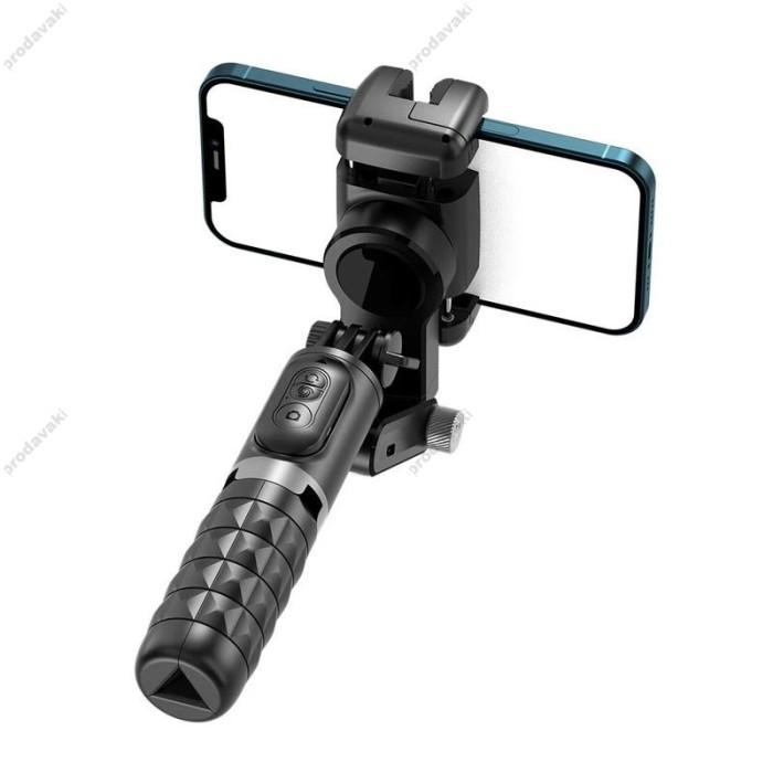 Двоосьовий стабілізатор (стедікам) CH Gimbal Q18 селфі-палиця штатив з підсвічуванням 360°