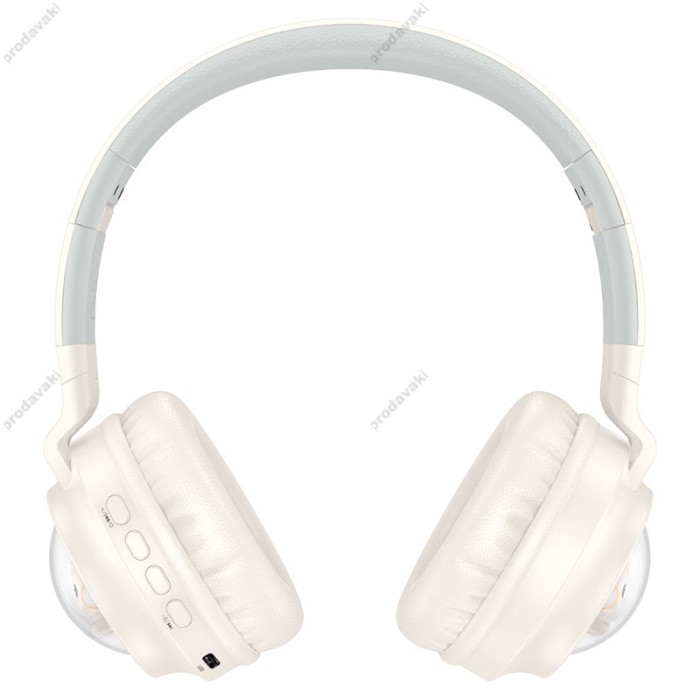 Бездротові Bluetooth навушники HOCO W50 Cute fun headphones BT 5.3 Milky White