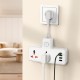 Мережевий подовжувач фільтр HOCO AC12A Reise 2-position expansion socket (PD30W/1C3A) (EU) Black